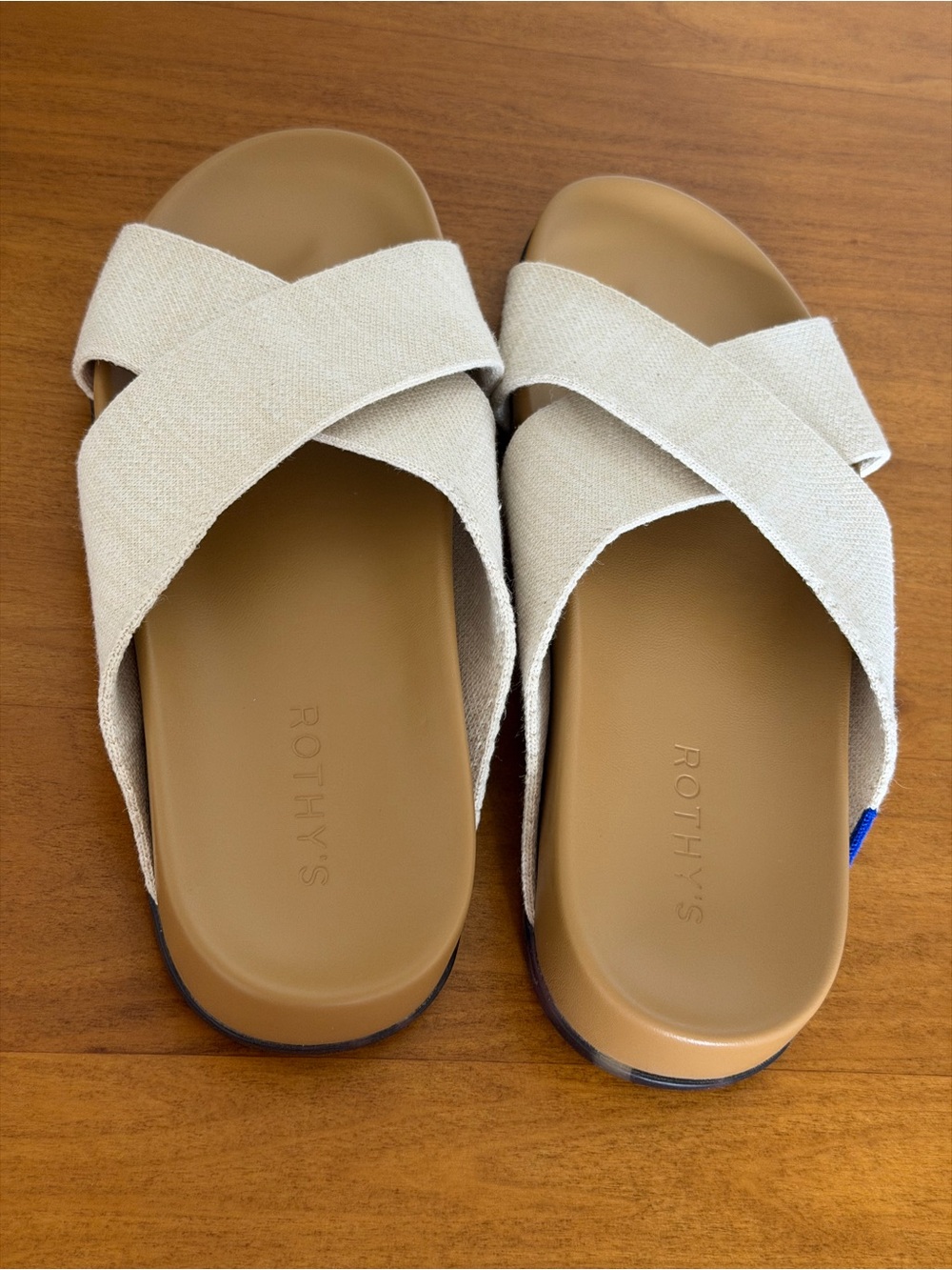 ✨Rothy's Weekend Slide Sandals in Oat 8 / New✨ - Picture 7 of 11